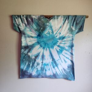 Blue Flower Tie-Dye XL Soft Lightweight Cotton